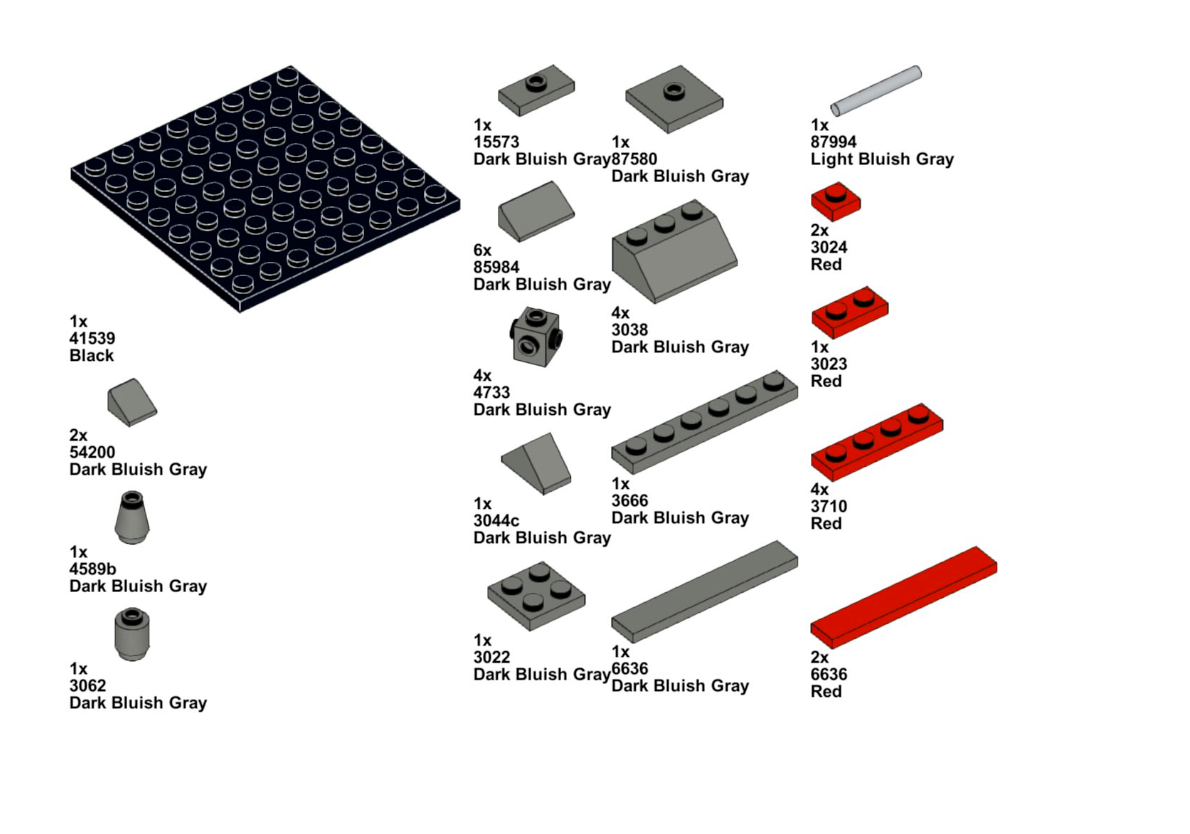 #2 Cathedral of the Madeleine Stack - INSTRUCTIONS and PARTS LIST